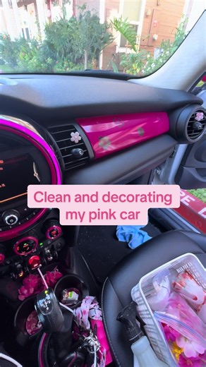 Cleaning and Decorating My Pink Mini Cooper