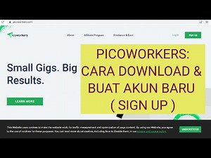 Cara Buat Akun Baru / Sign Up di PICOWORKERS - Online Marketplace untuk Pekerjaan Kecil / Ringan
