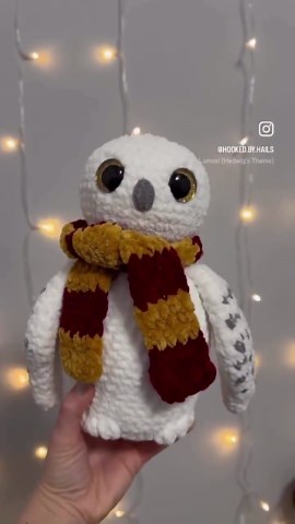 Crochet Hedwig inspired Owl Amigurumi Stuffed Animal