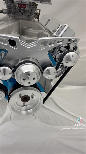 1.7K views · 14 reactions | Ford FE all-inclusive Pro Track serpentine system with alternator and AC configuration and clear powder coat finish #fordengines #fordfe | March Performance | Facebook