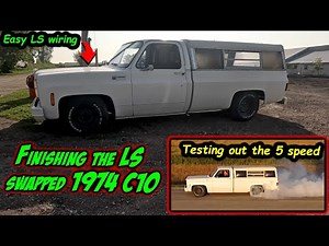 LS swapped 5speed 74 Chevy C10 FIRST DRIVE !