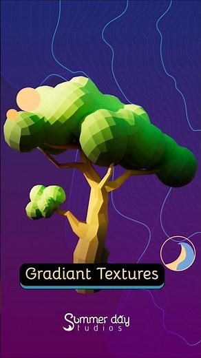 Gradient Texturing Low Poly Models - Maya Tutorial