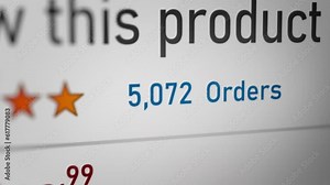 Animated Order Number for Online Shopping Websites. Fictitious Data Created Exclusively for This Concept Footage