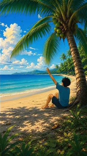 Tropical Peace 🌴 | Calm Beach Animation for Relaxation