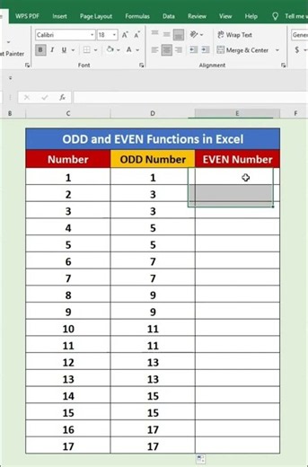 How to Count ODD or EVEN Numbers in Excel