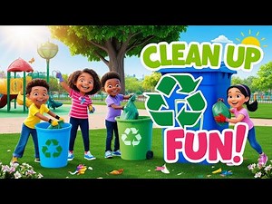 Clean Up Trash Song | Fun Kids' Song About Cleaning and Recycling | Eco-Friendly Nursery Rhyme