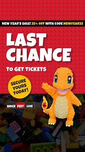 Build the ultimate family adventure at Brick Fest Live! 🧱✨ Join us at a show near you for an unforgettable brick experience! 🏰 Explore massive, life-size brick displays ⚒️ Participate in hands-on building activities 🤝 Meet fellow brick enthusiasts 🎉 Take part in exciting contests and games Get 25% off your order with code NEWYEAR25🚨 Don’t miss out on this family-friendly event—grab your tickets now and unleash your creativity! 🎟️🔧 | Brick Fest Live