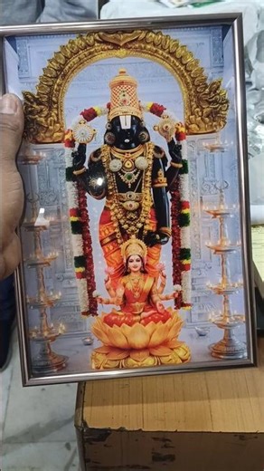 Aluminium Beeding Lord Venkateswara Acrylic LED Frame #craftscompany #pictureframe