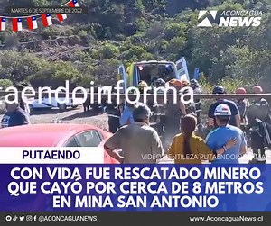 2.9K views · 65 reactions | #PUTAENDO Con vida fue rescatado minero...