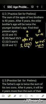Problems on Ages #AgeQuestions #Aptitude