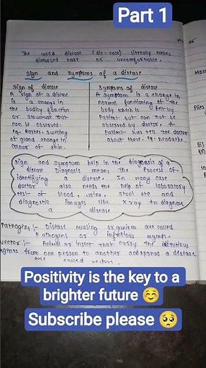 class 9th biology chapter 4 why do we fall ill notes part 1 # yt shorts 😍