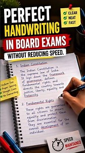 Perfect handwriting in board exams without reducing speed