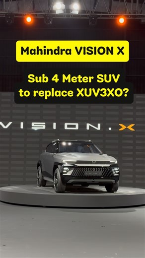 10K views · 879 reactions | Mahindra Vision X unveiled to be a sub 4 meter SUV and it might replace the XUV3XO with much more premium space, features, looks and technology. @mahindra_auto #mahindra #mahindra2025 #suv | The Car Guide - Rishabh | Facebook