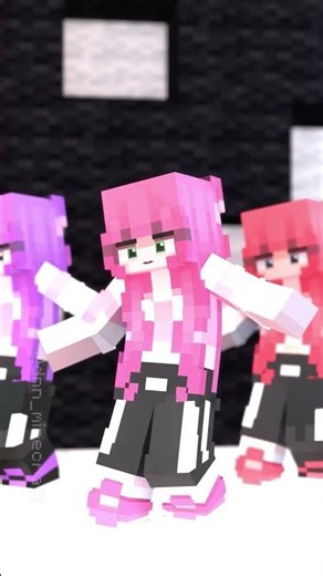Lights Out Dance but Cute Dancer Girls | Minecraft Dance #minecraft #dance #animation