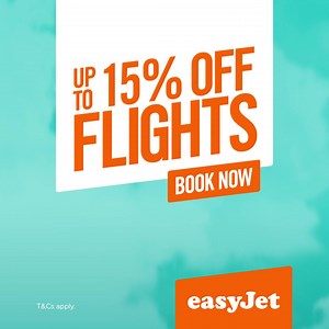 The Big Orange Sale is now on. Get ready for your next trip with up to 15% off flights. #GetOutThere | easyJet