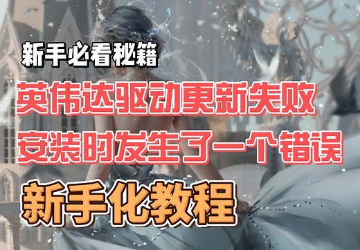 新手秘籍！英伟达驱动安装失败，安装时发生了一个错误，英伟达驱动程序打不开，回退旧版本！新手化解决教程！