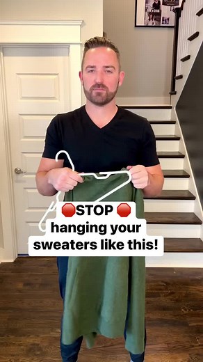 Prevent Shoulder Bumps: Easy Folding Hack for Hanging Sweaters