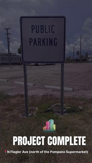 🚧 Another Parking Lot Completed! 🅿️ We’re excited to share that a new surface parking lot is now open and operational at N Flagler Ave, (north of the Pompano Supermarket)! This completed project adds 35 much-needed parking spaces, providing easier access for visitors and support for nearby businesses and events in Old Town. Another smart step toward improving access and enhancing the community experience. #PompanoCRA #ParkingUpdate #RedevelopmentWorks | Pompano Beach CRA