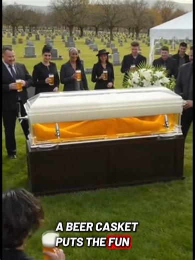 Beer Casket! 🍺 Because you can't spell funeral without FUN. #beer #beers #fyp