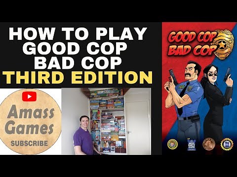 Good Cop Bad Cop - How to Set-up, Play and Review. 3rd ed. Party, social deduction game Amass Games