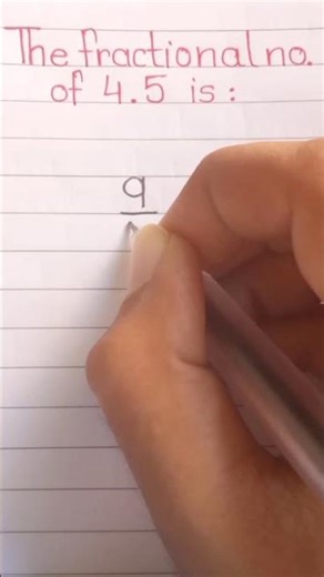 The fractional number of 4.5. #maths #shorts