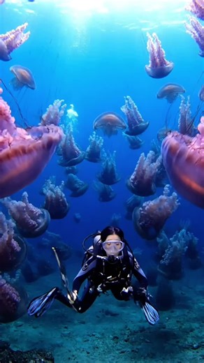 Exploring Underwater Jellyfish Beauty