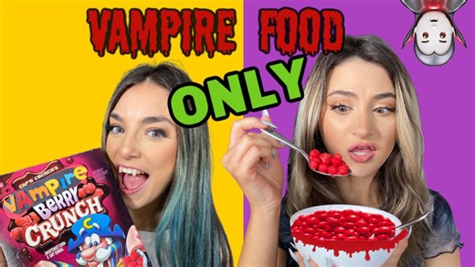 Only eating vampire foods for 24 hours!