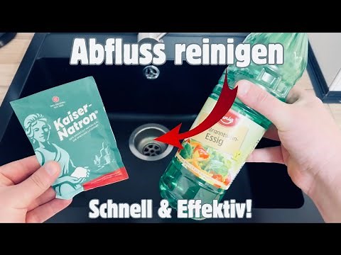 SO EINFACH den Abfluss reinigen mit Natron und Essig! Abfluss frei bekommen - Rohrverstopfung lösen