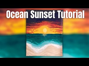 Sunset Pour Painting | Tutorial