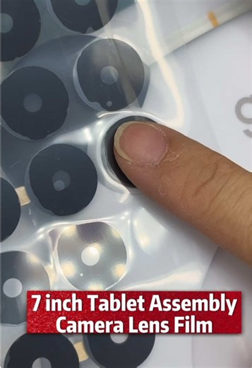 What’s this step?👀 Camera lens film 7-inch tablet assembly Details matter~ #tabletfactory #kidstablet #tabletpc #oem #odm #andriodtablet #wifitablet #giftforkids