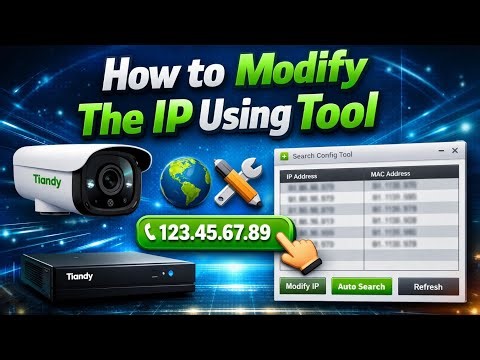 How To Change Tiandy Device IP Using Search Config Tool - Tamil
