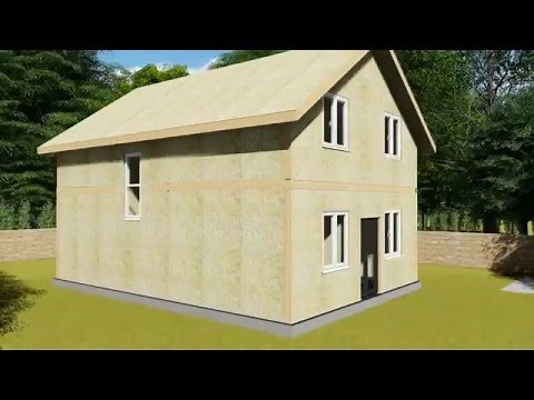 SIP (Structural Insulated Panel) animation SLAURS.COM