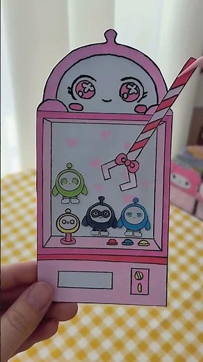 Making a WORKING Paper Claw Machine! 😱 #diy #papercrafts