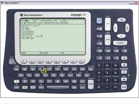 Cómo Programar en la Calculadora Texas Instruments Voyage 200 una Circunferencia