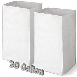 2 Pack 30 Gallon Disposable Trash Cans Reusable Garbage and Recycling Bins Trash Can Bin for Parties Events Wedding Birthday Activities, 30 Height x 17 Width x 14 Depth(White)