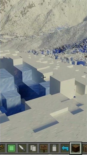 glaciers and mountains in minecraft #minecraft #minecraftbuilding #shorts