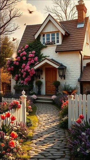 A Warm And Peaceful White Cottage home - Relaxinc Home With Vibes | Cozy Cottage - Slow Living Home