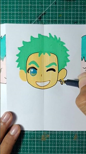 New Drawing Transition Tutorial! Zoro One Piece #zoro #onepiece #anime