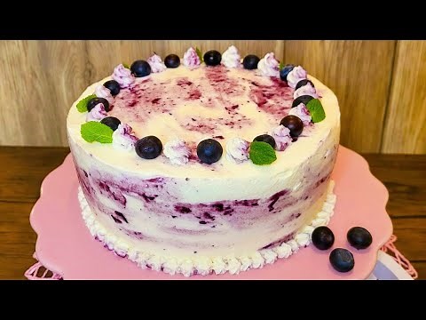 Einfache Blaubeer Mascarpone Torte | Rezept und Schritt-für-Schritt Anleitung!