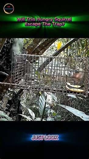 How Does a Wild Squirrel React Inside a Trap?