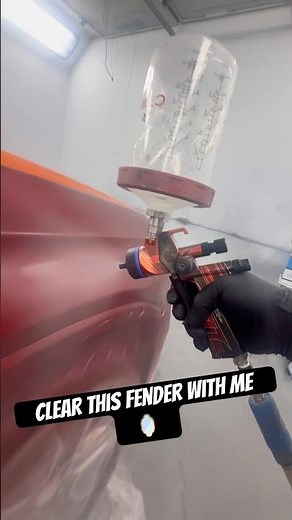Using axalta fast clear back to back coats no dry time in between. #asmr #cars #paint #basecoat