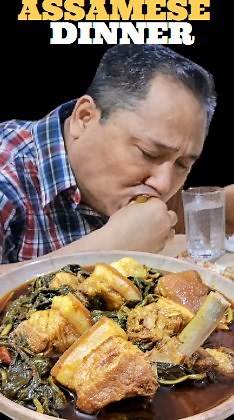 PORK WITH MUSTARD GREENS ASSAMESE DINNER😋 | EXPLORE FOOD & TRAVEL INDIA