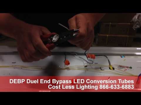 DEBP Duel End ByPass Fluorescent to LED Conversion Tube Lights From Cost Less Lighting
