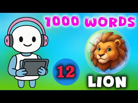 learn English for kids | the most common 1000 words in English | Lesson 12 _ lion
