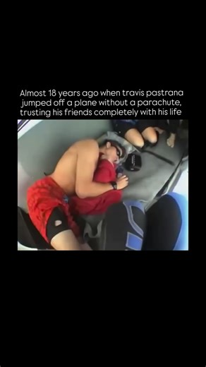 viral rewatch. on Instagram: "In 2008, Travis Pastrana pulled off one of the most daring stunts ever filmed. Jumping out of an airplane without a parachute, he relied completely on his friends to catch him midair and secure one to his back before they hit the ground. The heart-stopping moment was filmed for Nitro Circus, his action sports series known for pushing every limit imaginable. Pastrana's calm confidence throughout the jump stunned viewers, proving just how much he trusted his crew and 