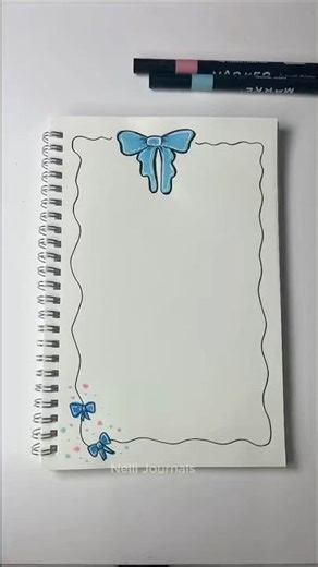 Beautiful and Simple Border Design Ideas 🌷✨ #ribbon #margindesign #art