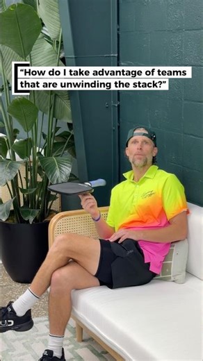 How do I take advantage of teams that are unwinding the stack? #pickleball