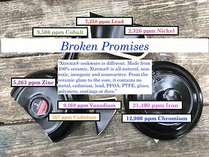 Xtrema sent a letter to resellers to discredit my finding of heavy metals in their "Metals-Free" cookware. Read it here.