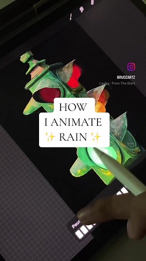 Procreate Tutorial: How to Create a Simple and Beautiful Rain Animation