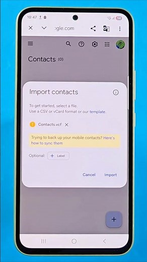 Transfer all contacts to gmail on android